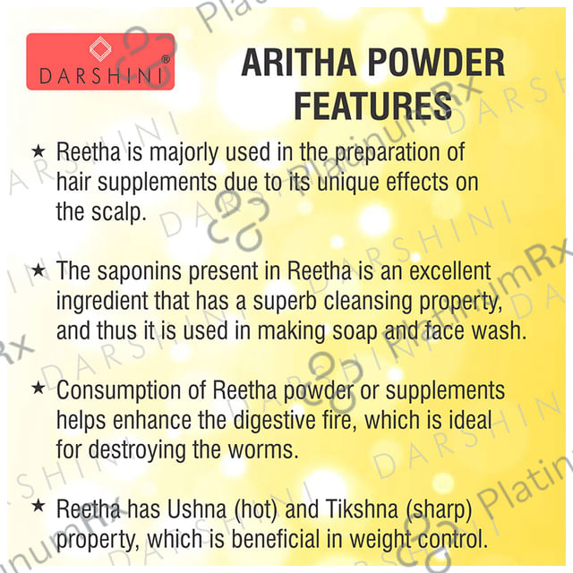 Darshini Aritha/Reetha/Ritha/Soapnuts Powder (Sapindus Mukorossi)