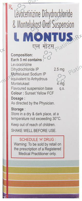 L Montus 2.5/4mg Oral Suspension 60ml