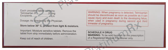 Tsart 20mg Tablet 15s