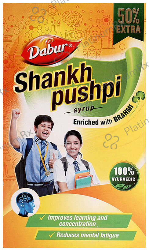 Dabur Shankhpushpi Syrup with Brahmi - For Learning & Concentration