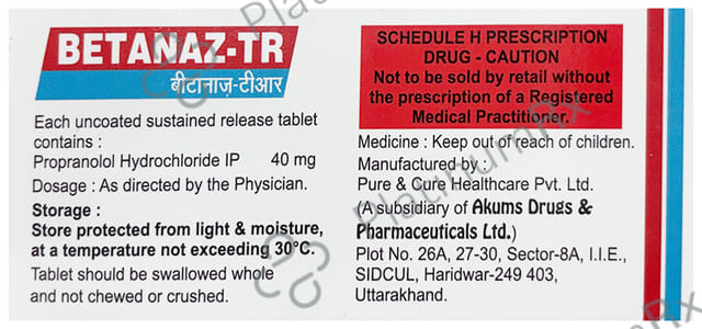 Betanaz TR 40mg Tablet 10s