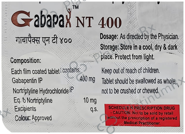 Gabapax NT 400/10mg Tablet 10s