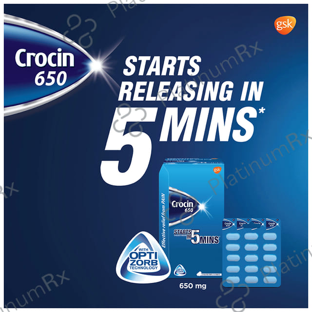 Crocin 650mg Tablet 15s