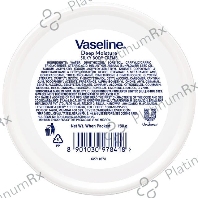 Vaseline Deep Moisture Silky Body Creme