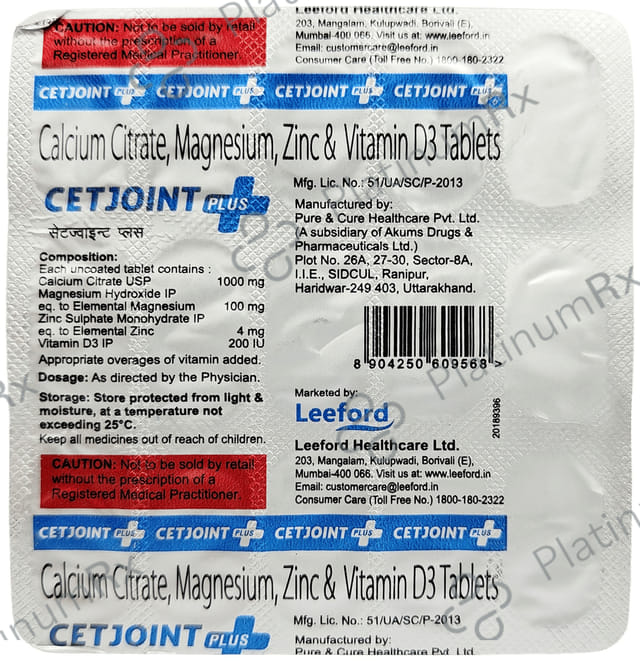 Cetjoint Plus Tablet 15s