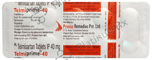 Telmiprime 40mg Tablet 10s