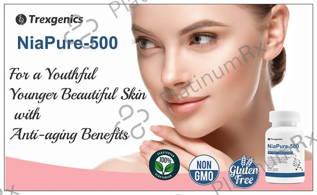 Trexgenics NiaPure with Niacinamide 500mg - Veg Capsule for Skin, Energy & Heart Health