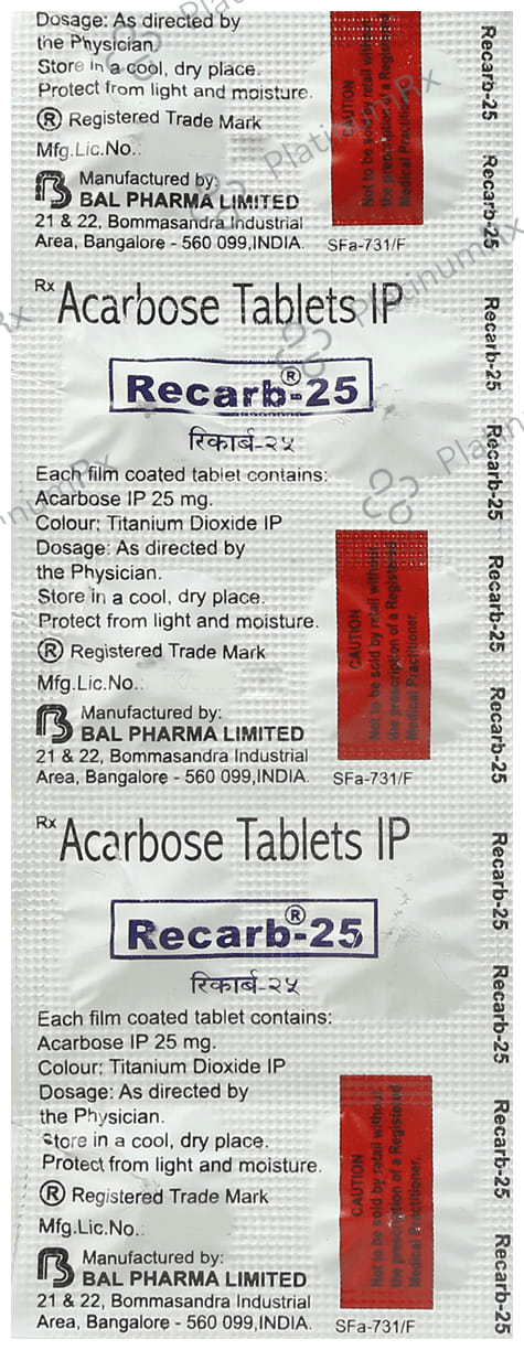 Recarb 25mg Tablet 10s
