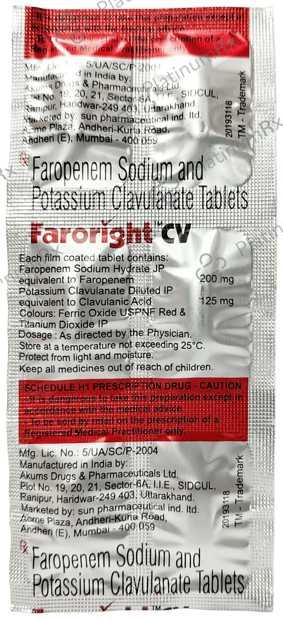 Faroright CV 125/200mg Tablet 6s
