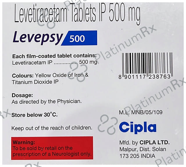 Levepsy 500mg Tablet 15s