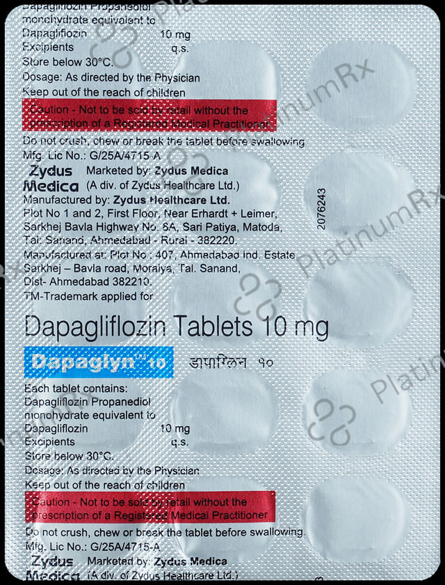 Dapaglyn 10mg Tablet 15s