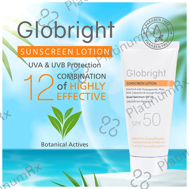 Globright Sunscreen Lotion SPF 50 (50ml Each) 2 Tube