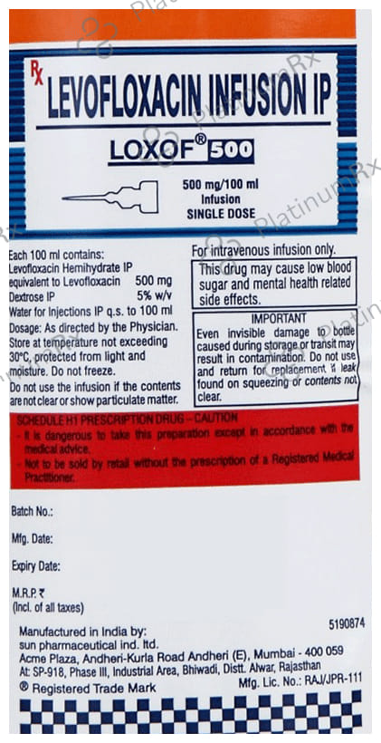 Loxof 500mg Infusion 100ml