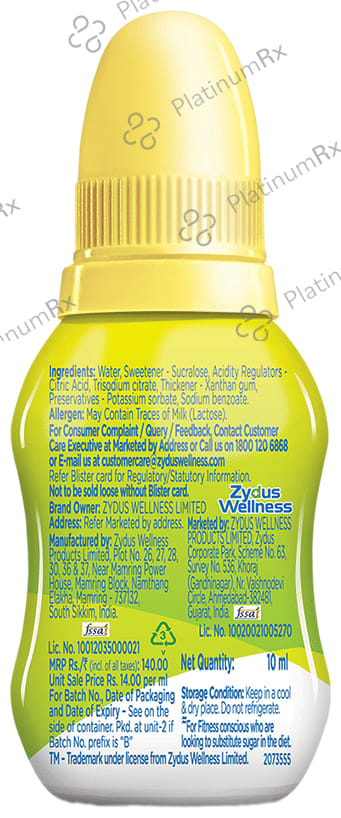 Sugar Free Natura Low Calorie Sucralose Sweetener Drop 10ml