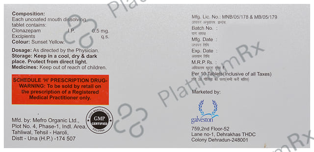 Mapzi 0.5mg Tablet MD 10s