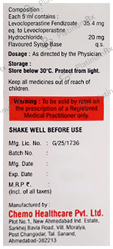 Kemotuss 20mg Oral Suspension 100ml