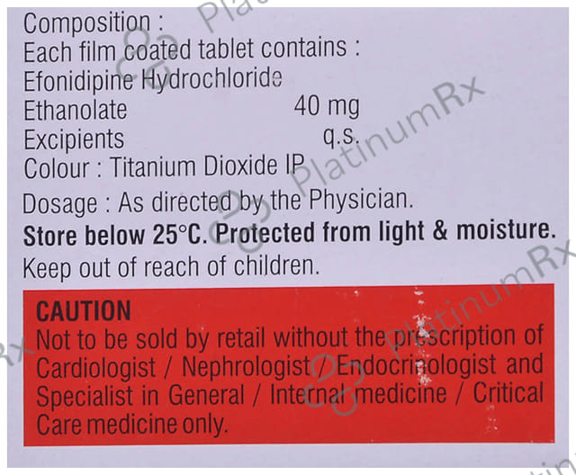 Efnocar 40mg Tablet 10s