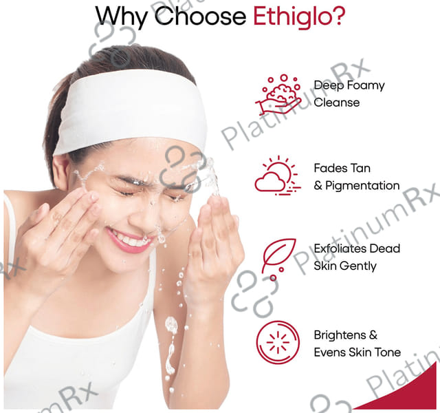 Ethiglo Paraben Free Face Wash Skin Whitening & Deep Cleansing Facial Foam 200gm