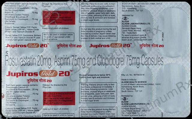 Jupiros Gold 20/75/75mg Capsule 10s
