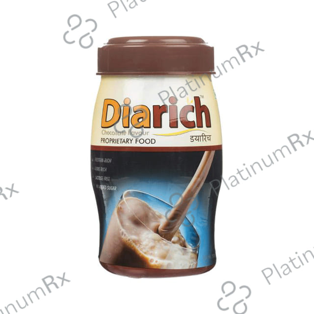 Diarich Protein Rich No Added Sugar Chocolate Flavour Powder 200gm