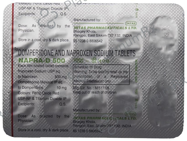 Napra D 10/500mg Tablet 10s