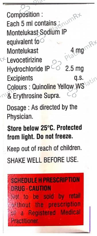 Nukast 4/2.5mg Syrup 60ml