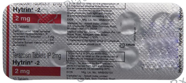 Hytrin 2mg Tablet 10s