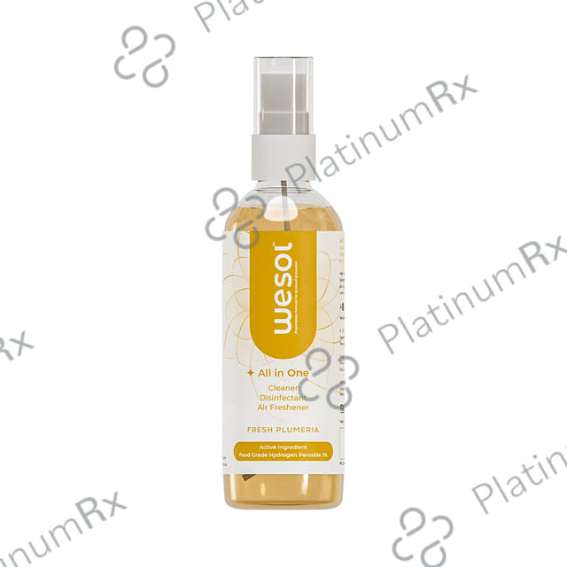 Wesol Food Grade Hydrogen Peroxide 1% All In One Multi Surface Cleaner Liquid, Disinfectant and Air Freshner (100ml Each) Fresh Plumeria 1 Bottle