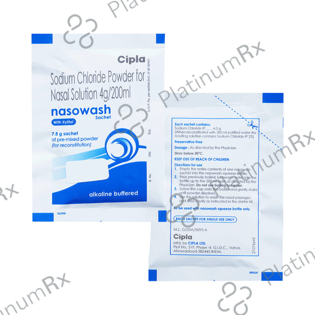 Nasowash 4gm Sachet Nasal Solution 7.8gm