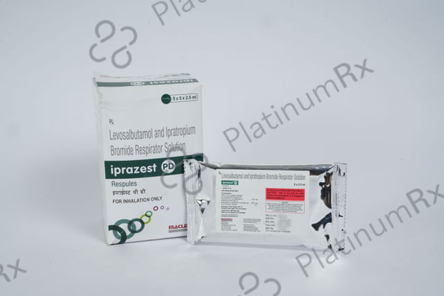 Iprazest PD 0.63mg/500mcg Respules 5X2.5ml