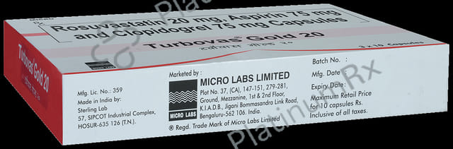 Turbovas Gold 20/75/75mg Capsule 10s