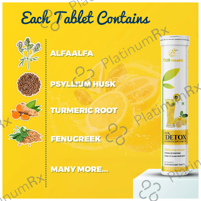 Eur Health Detox Effervescent Tablet Lemon