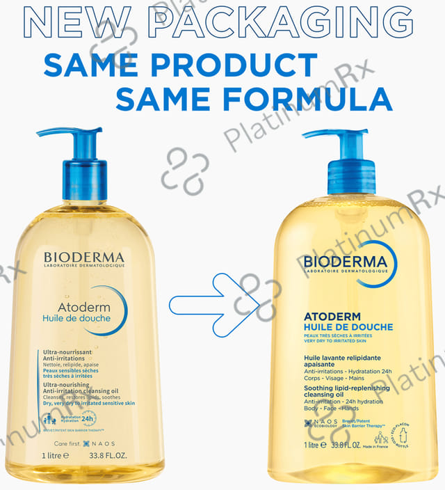 Bioderma Atoderm Huile De Douche Ultra Nourishing Anti Irritation Cleansing Oil 1Ltr