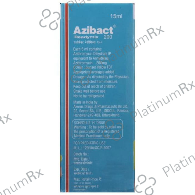 Azibact 100mg Readymix Oral Suspension 15ml