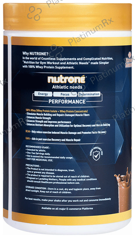 Nutrone 100% Whey Protein Powder Choffee with Shaker Free