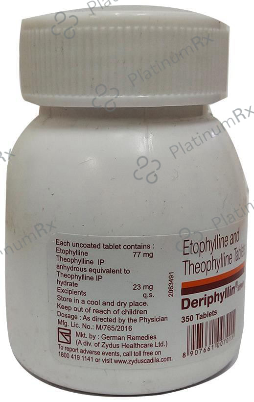 Deriphyllin 77/23mg Tablet 350s