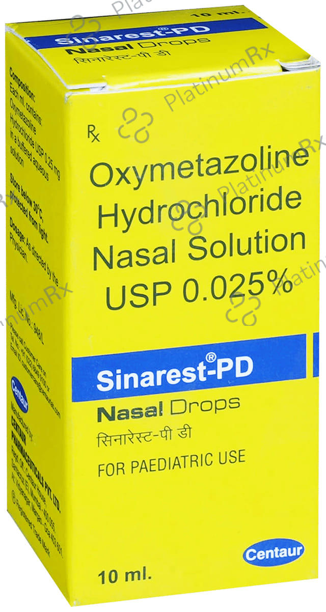 Sinarest PD 0.025% Nasal Drops 10ml
