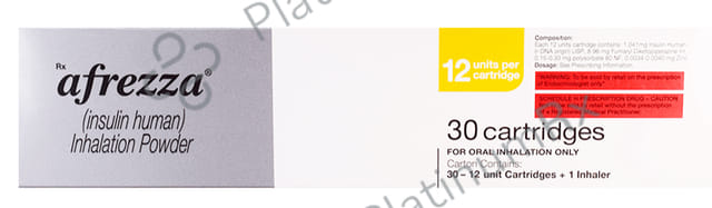 Afrezza (12 Units per Cartridge + 1 Inhaler) Powder For Inhalation Cartridges 30s
