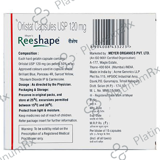 Reeshape 120mg Capsule 15s