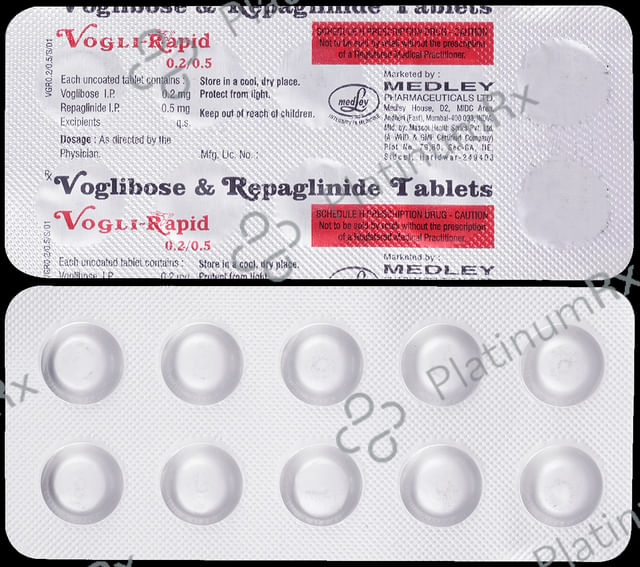 Vogli Rapid 0.5/0.2mg Tablet 10s