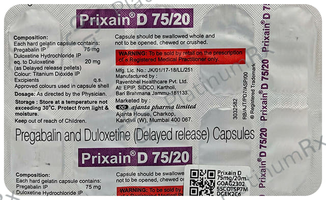 Prixain D 75mg/20mg Capsule DR