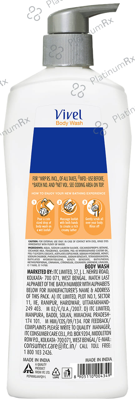 Vivel Moisturizing Body Wash Glycerin + Honey Family Pack
