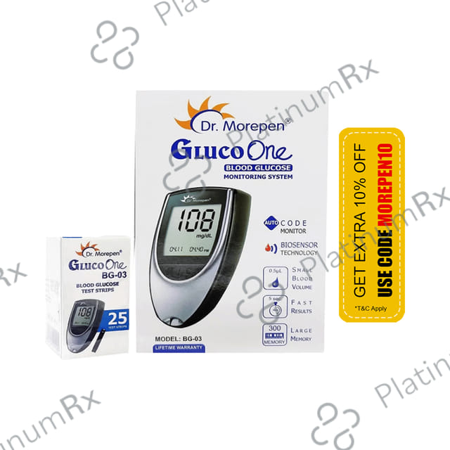 Dr Morepen BG 03 Gluco One Glucose Monitoring System Glucometer 1s