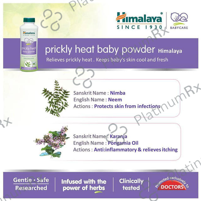 Himalaya Prickly Heat Baby Powder Neem & Khus Grass