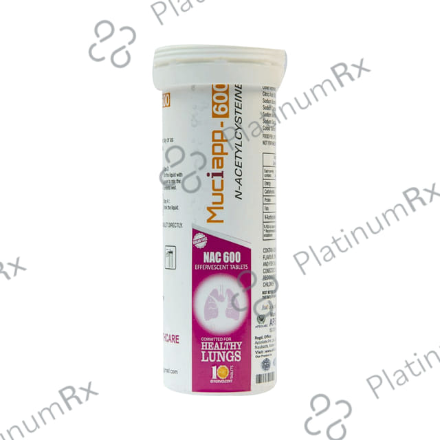 Muciapp 600 N-Acetylcysteine Effervescent Tablet 20 Effervescent Tablet