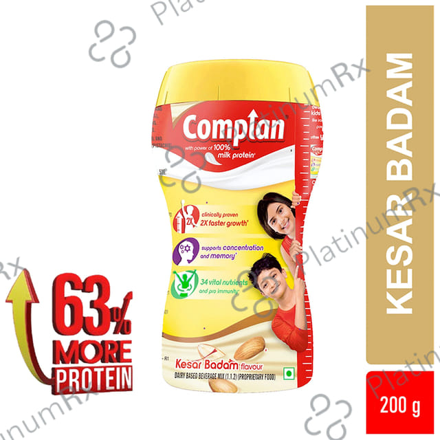 Complan 100% Milk Protein for Concentration, Memory & Growth - Flavour Kesar Badam