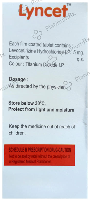 Lyncet 5mg Tablet 10 Tablet Dowell Pharma