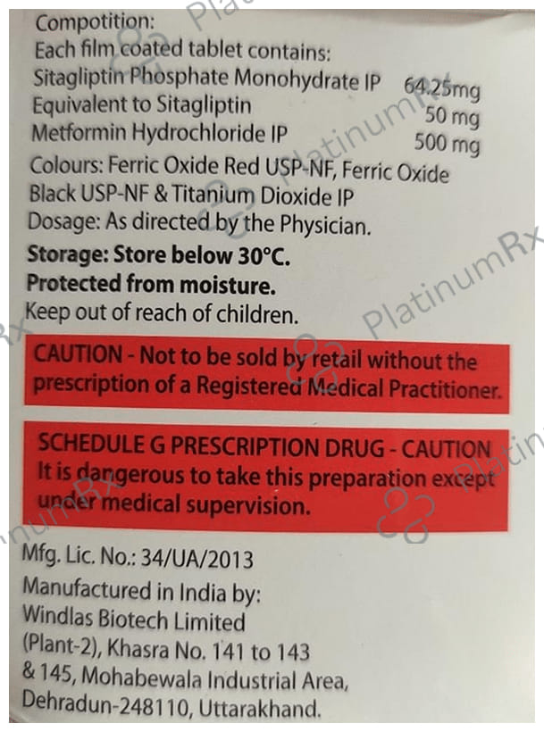 Siten-M 50/500 Tablet