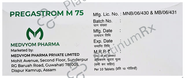 Pregastrom M 75 Tablet SR