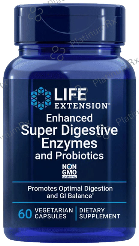 Life Extension Enhanced Super Digestive Enzymes & Probiotics - Vegetarian Capsule for Gut Health